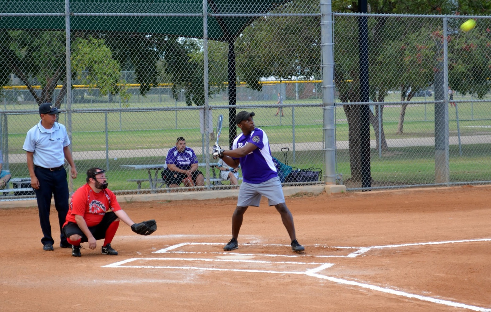 Claude on the softball field, D Team Fall 2016
