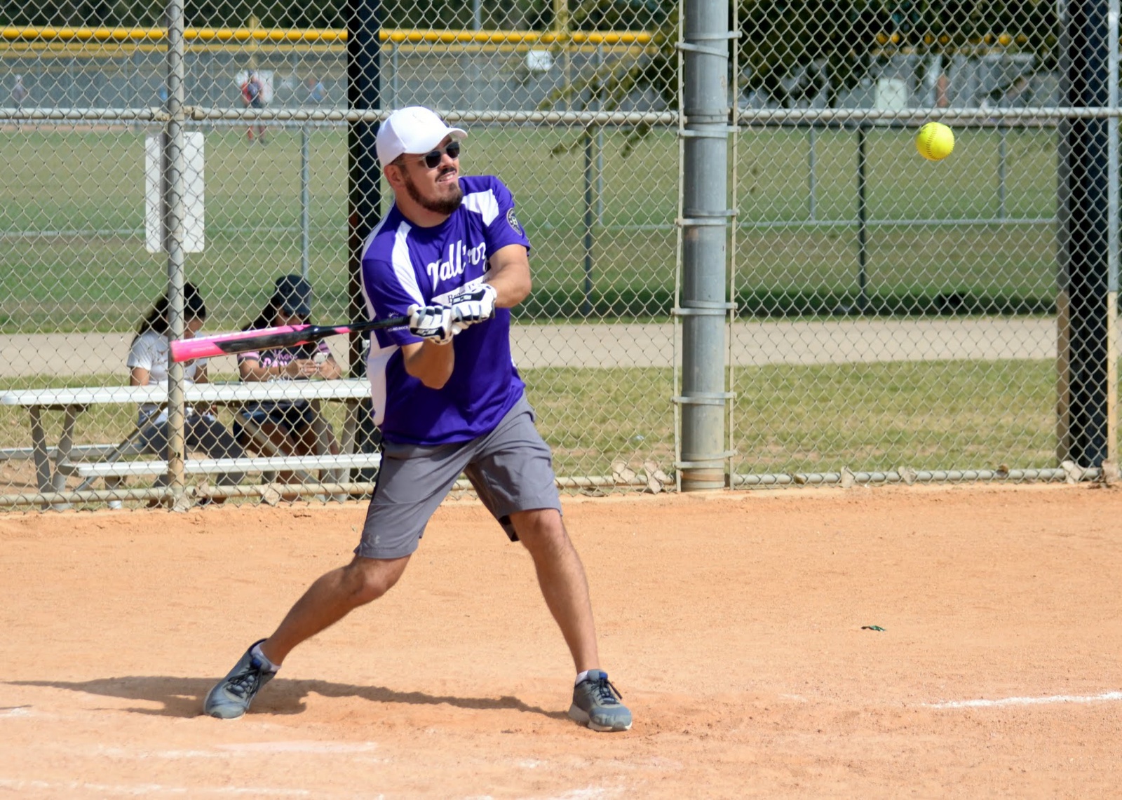 Garrett on the softball field, D Team Fall 2016