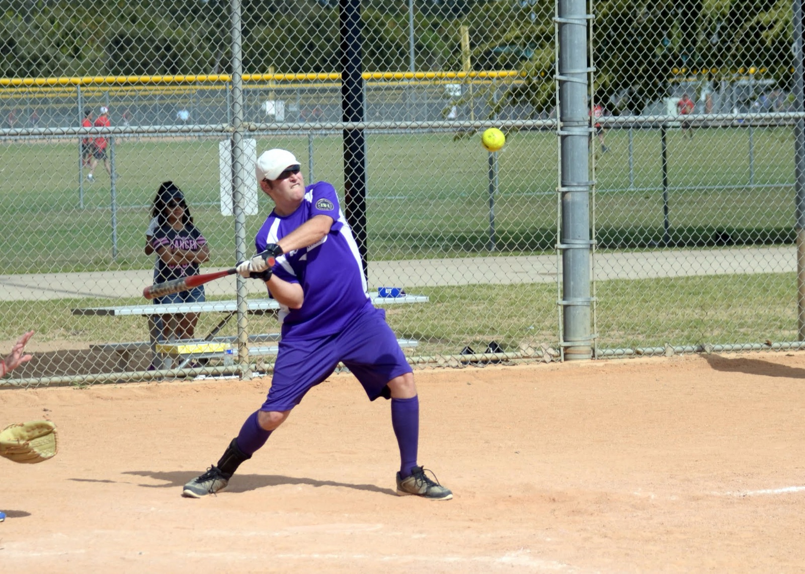 John G on the softball field, D Team Fall 2016
