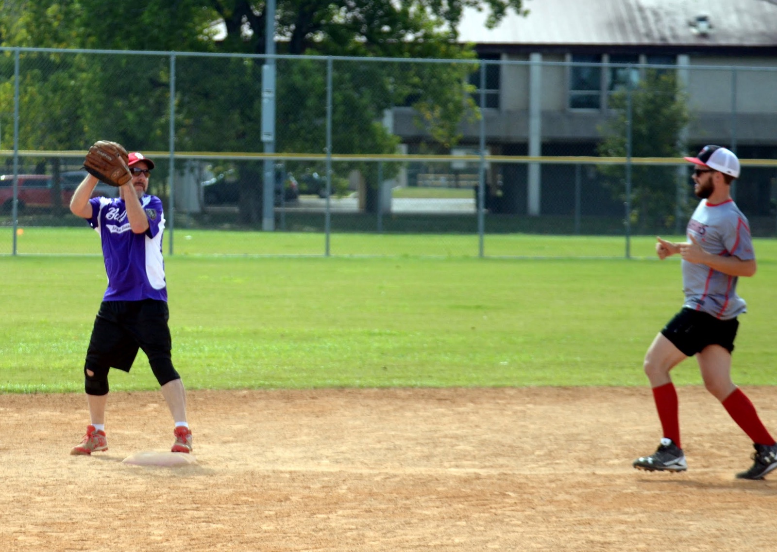 Tim on the softball field, D Team Fall 2016
